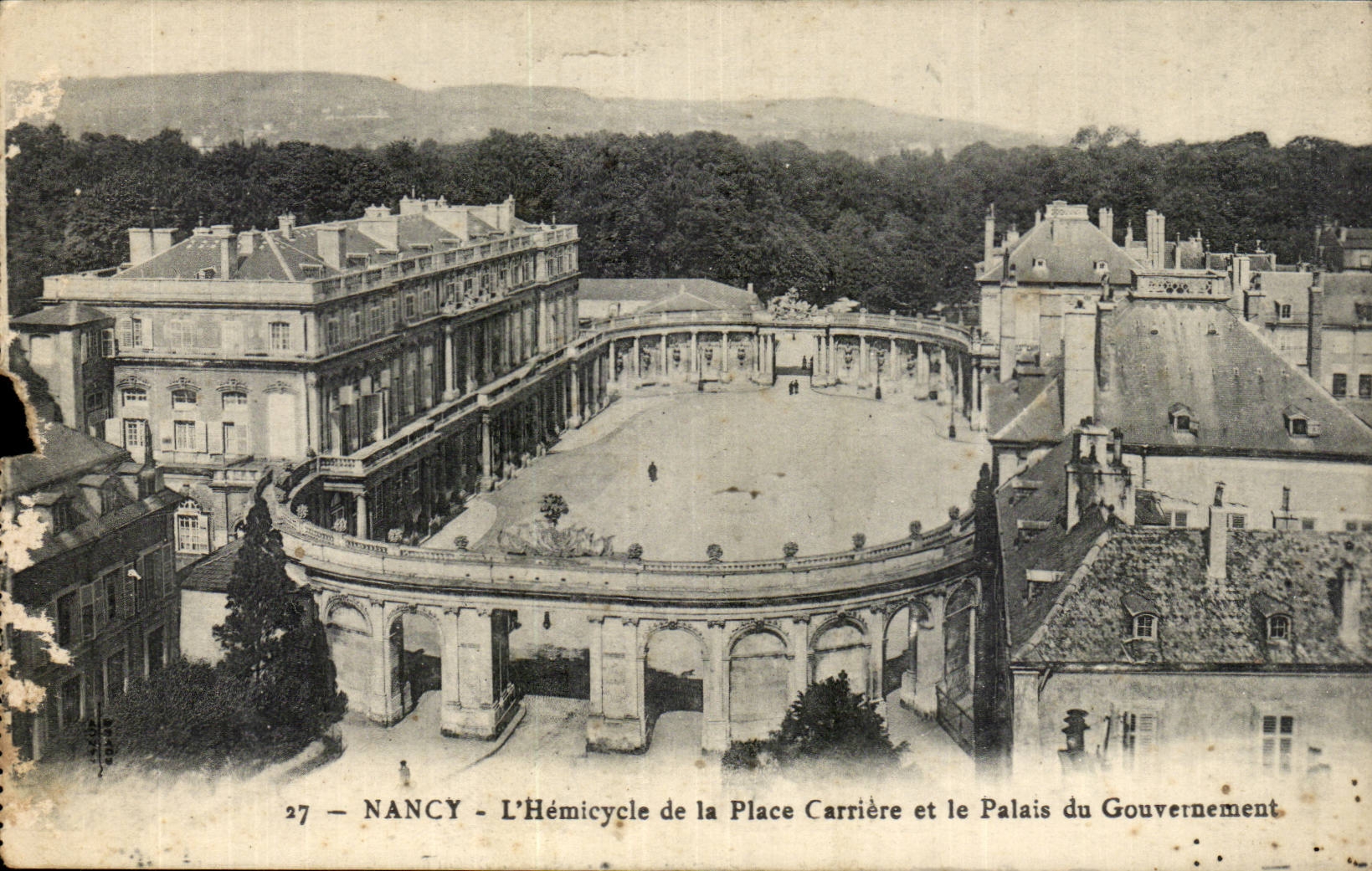 Nancy CPA Hemicycle de la place Carriere et le palais du gouvernement