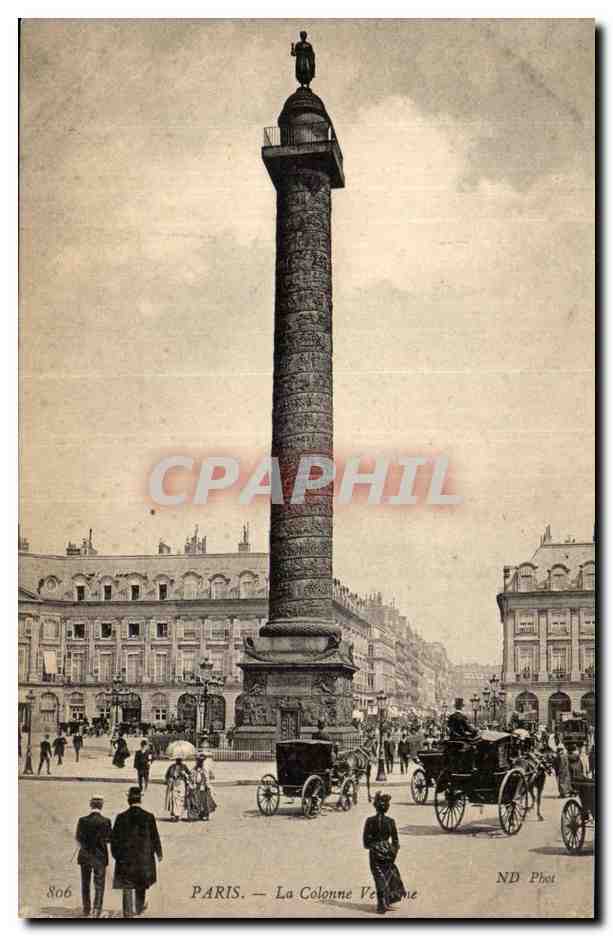 CPA Paris Colonne Vendome