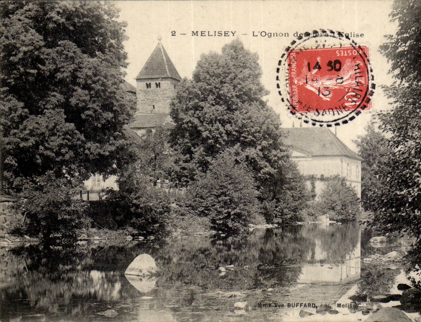 CPA Melisey L'ognon derriere l'eglise