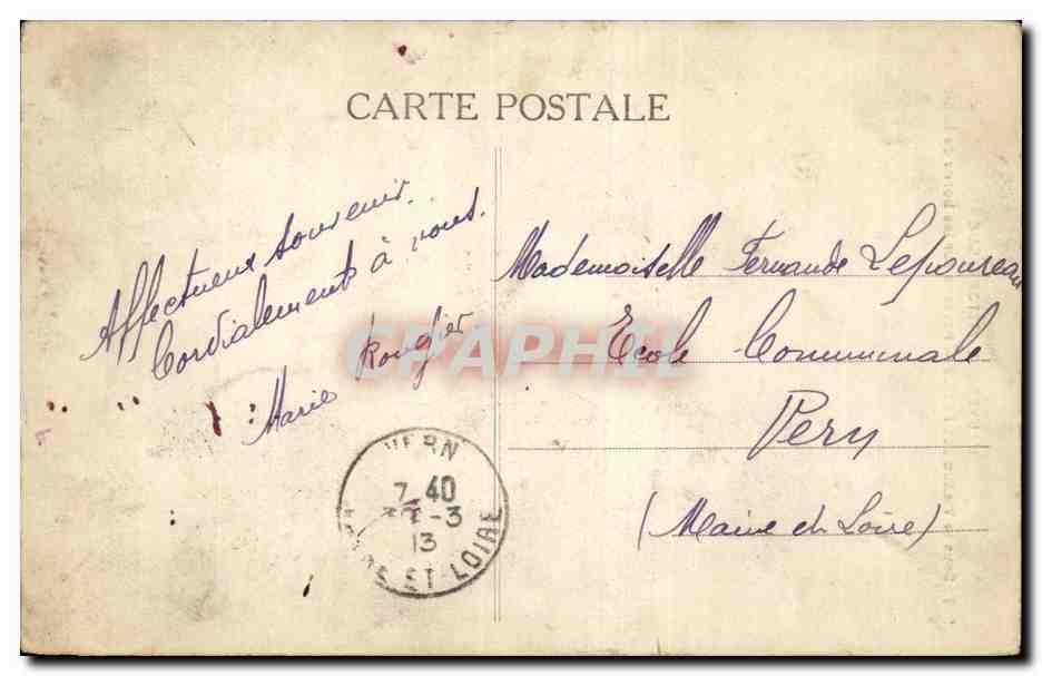 CPA Sous le viadcu de Fades paysage sur les bords de la Sioule — Verso