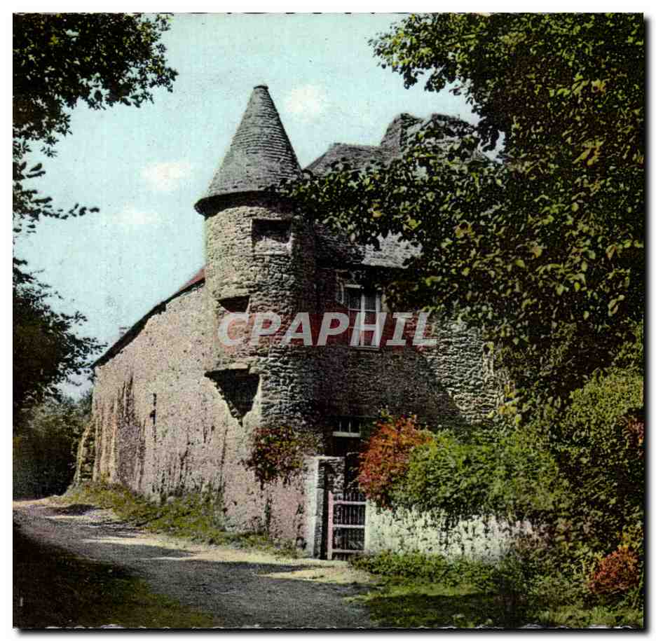 CPA Le chemin de creux et le vieux manoir avec son echauguette