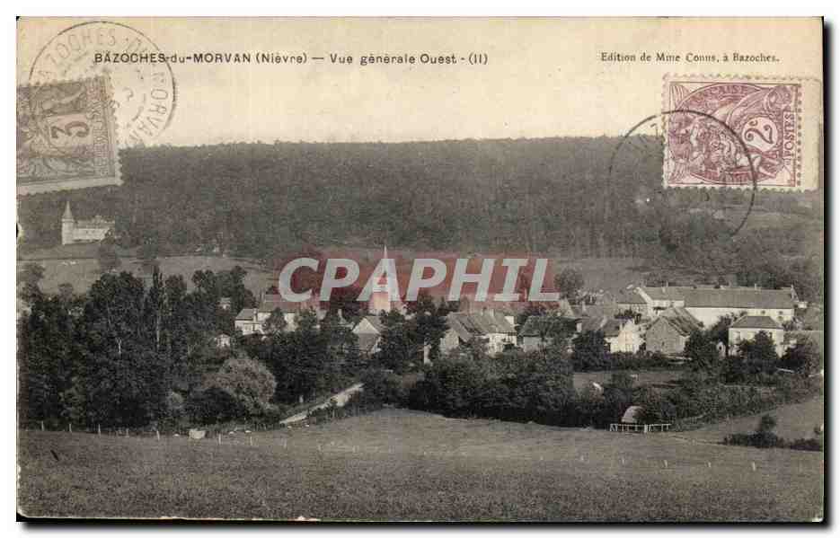 CPA Bazoches du morvan Vue generale ouest