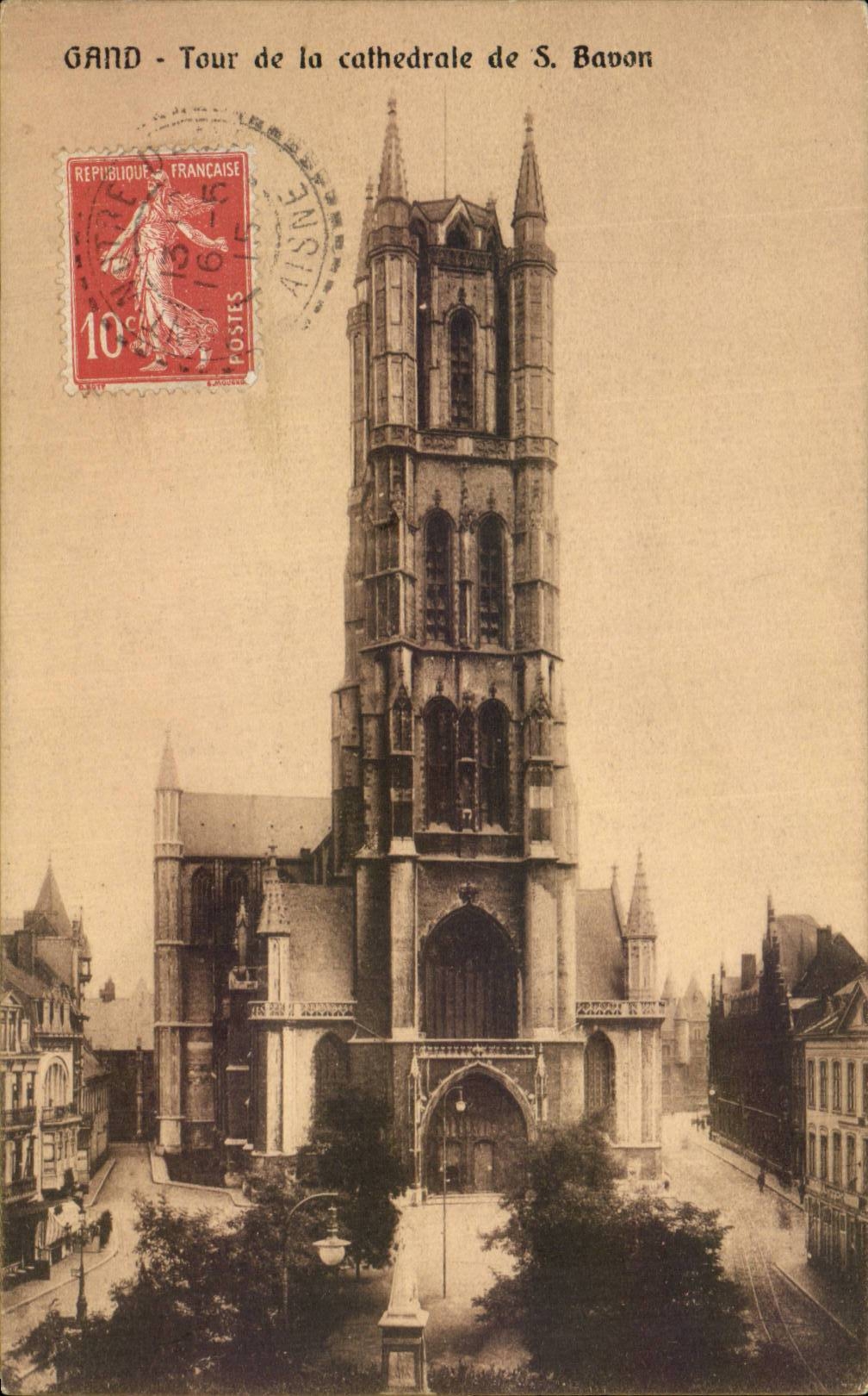 CPA Gand Tour de la cathedrale de S Bavon