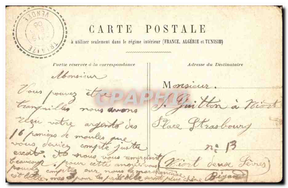 CPA Bordeaux Le pont du chemin de fer — Verso