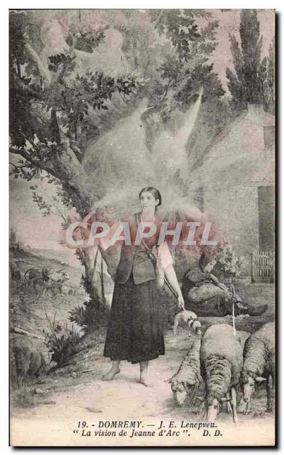Domremy CPA J E Lenepveu La vision de Jeanne d'arc Moutons