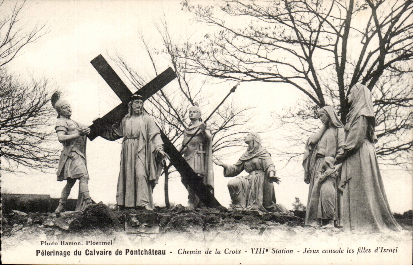 CPA Pelerinage du calvaire de Pontchateau Le chemin de croix Jesus console les filles d'Israel
