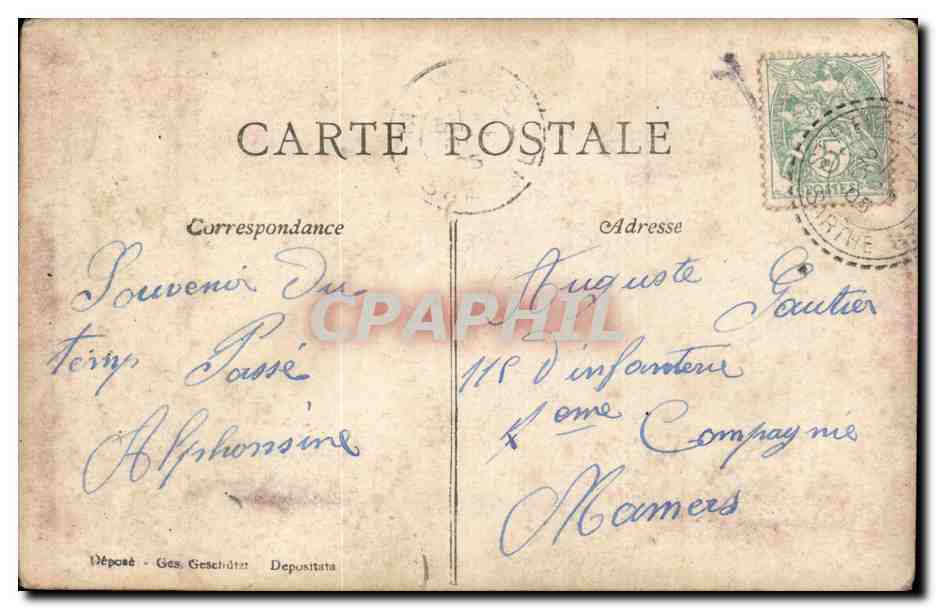 CPA Fantaisie Femme Fleur d'Eglantier — Verso