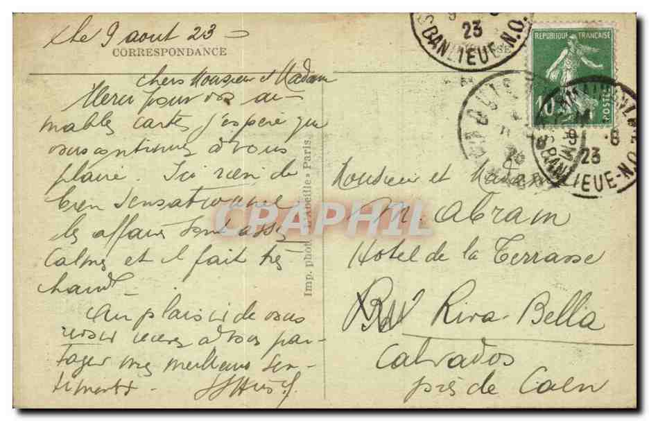 CPA Saint Germain en Laye le Pecq Bords de Seine Le pont — Verso