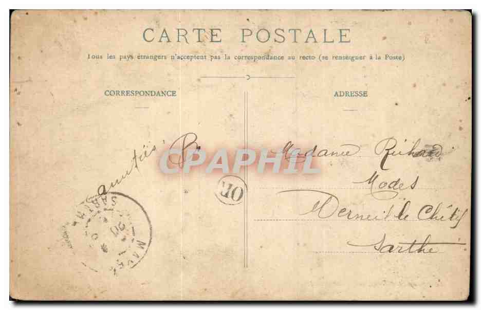 CPA Rouperroux le Coquet Les deux ecoles — Rückseite