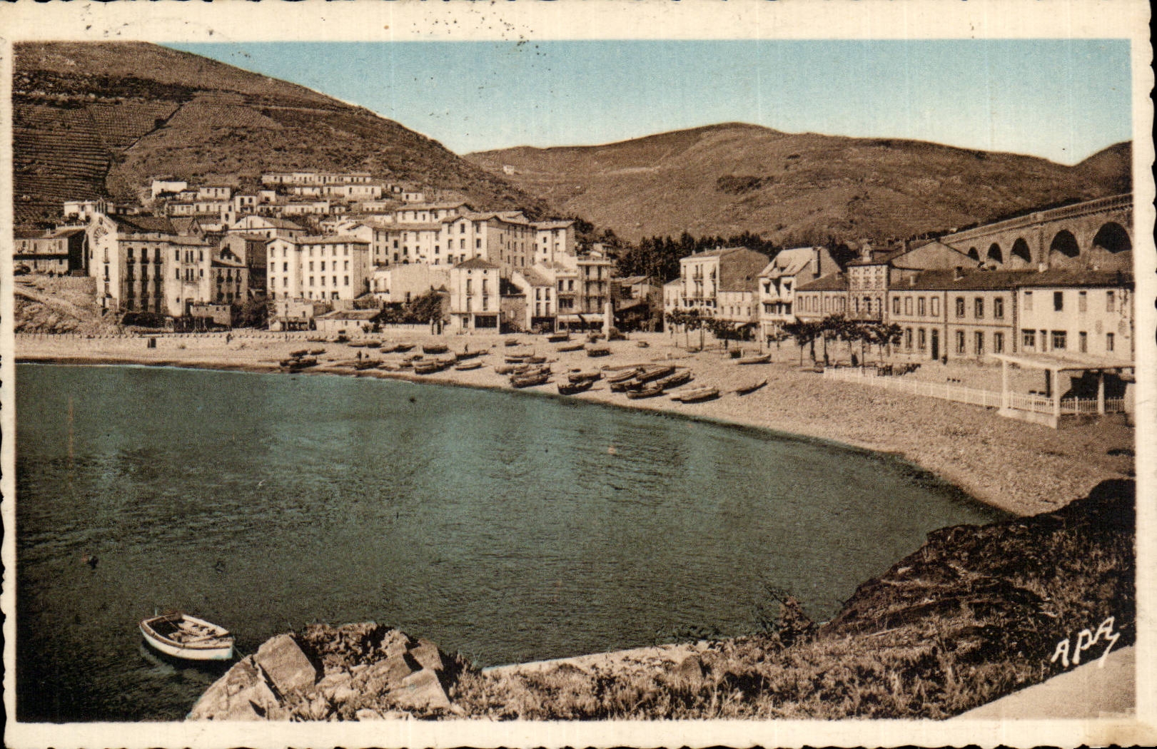 CPA Cerbere La plage et la ville