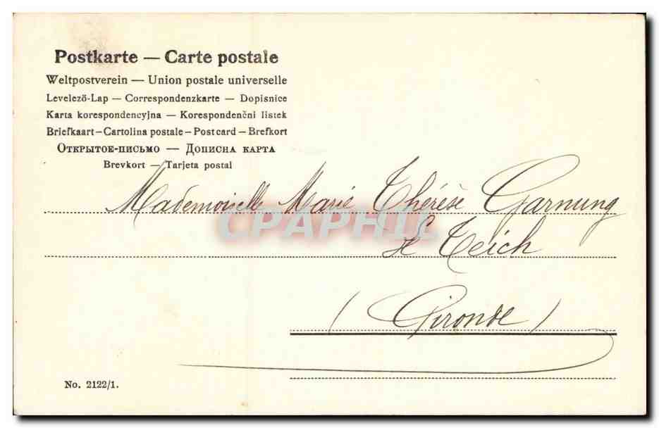 CPA Pomme de pin — Verso