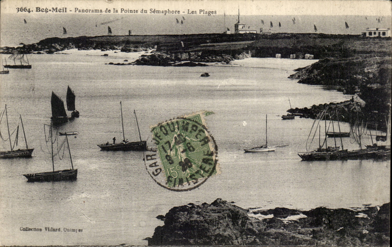 CPA Beg meil panorama de la pointe du semaphore Les plages 