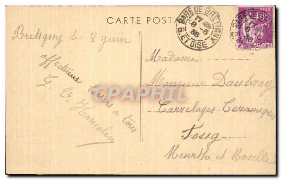 CPA Etablissement Clause Bretigny sur orge  — Rückseite