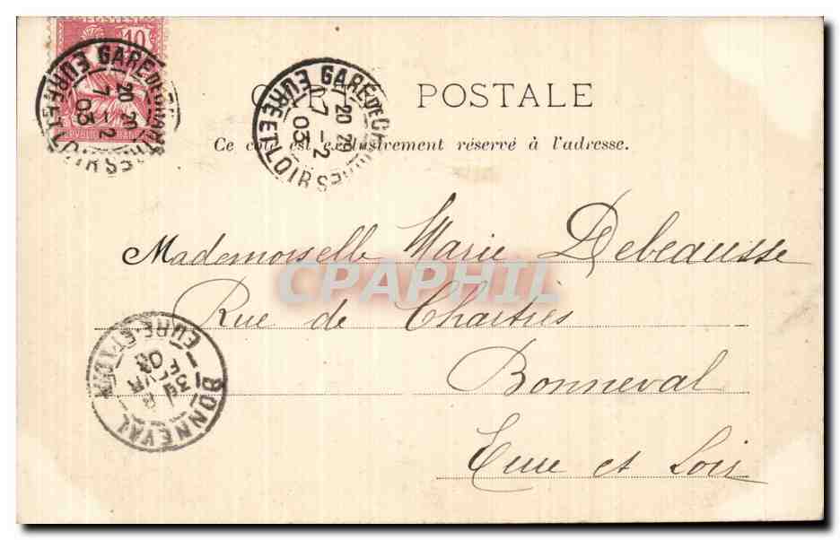 CPA Chartres Les trois paroisses — Rückseite