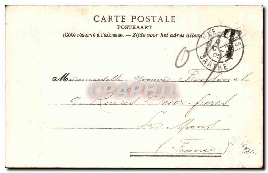 CPA Bruxelles Manneken Pis — Verso