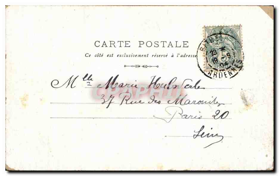 Reims — Kathedrale von der Nordseite — Stencau Paris — Rückseite