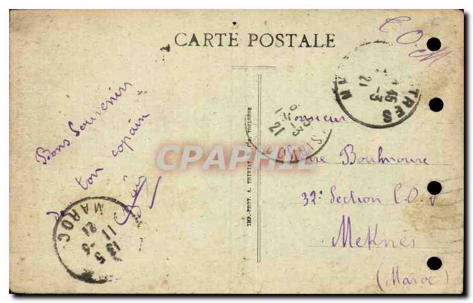 CPA Castres — Rückseite