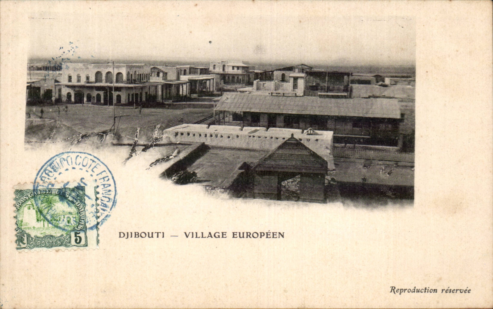 CPA Cote des Somalis Djibouti Village europeen