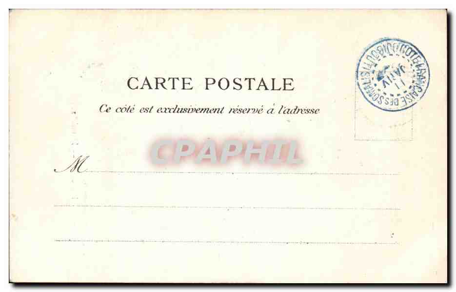 CPA Cote des Somalis Djibouti Danakils — Rückseite