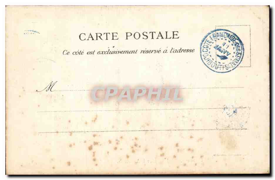 CPA Cote des Somalis Djibouti Jardinier a Ambouli — Rückseite