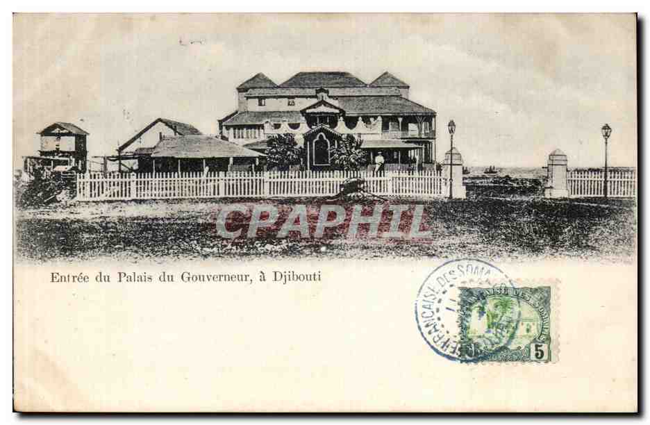 CPA Cote des Somalis Djibouti Entree du palais du gouverneur 