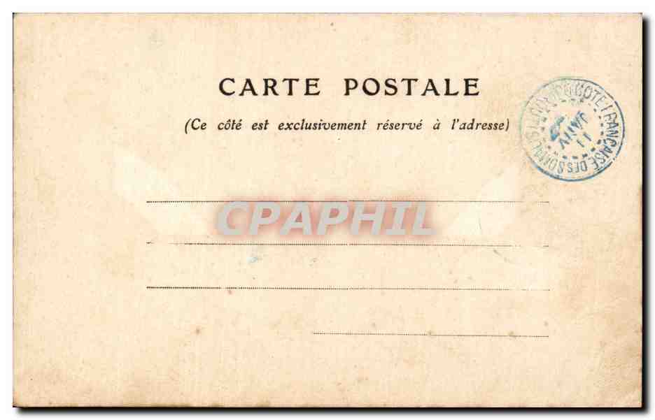 CPA Cote des Somalis Djibouti Quais et douane — Rückseite