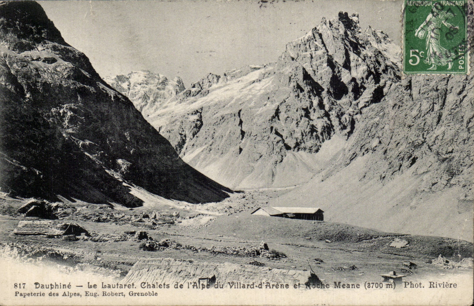 CPA DAuphine Le Lautaret Chalets de l'alpe du Villard et Roche Meane 