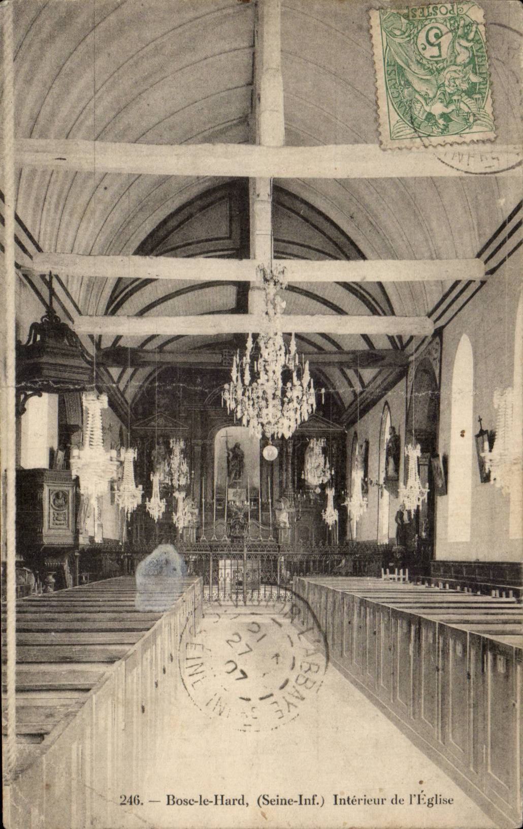 CPA Bose la Hard Interieur de l'eglise