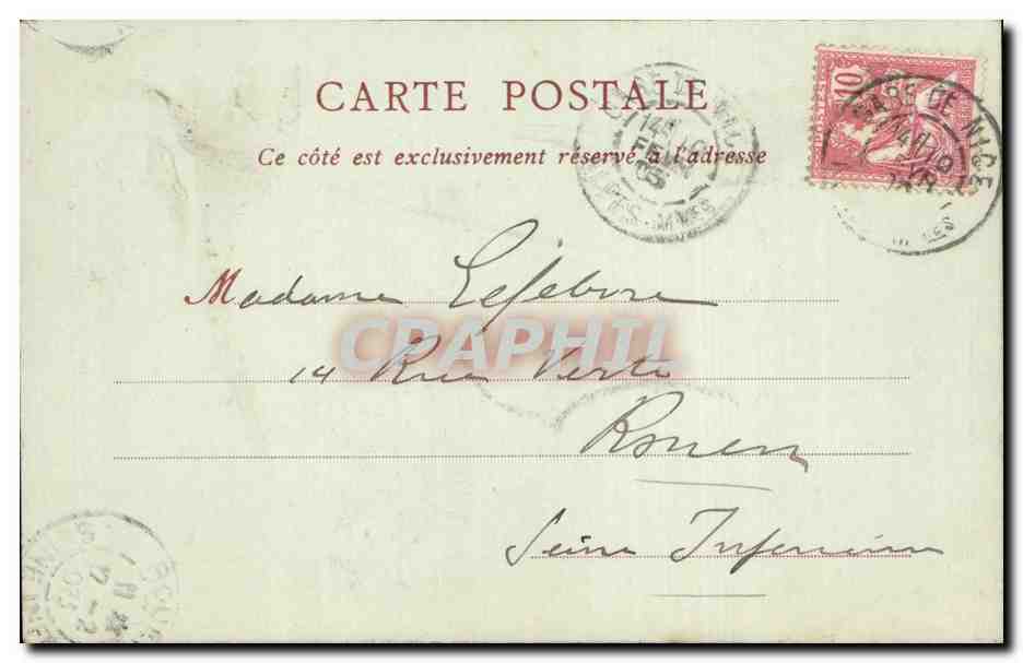 CPA Panorama de Cannes Le boulevard de la Croisette pris de l'hotel de la plage — Verso