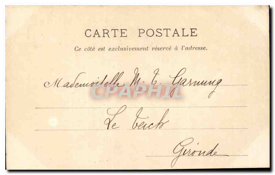 CPA Fantaisie Peintre et modele Femme et enfant — Verso