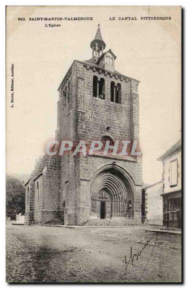 CPA Saint Martin Malmeroux cantal Eglise
