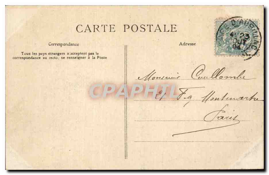 CPA Saint Martin Malmeroux cantal Eglise — Verso