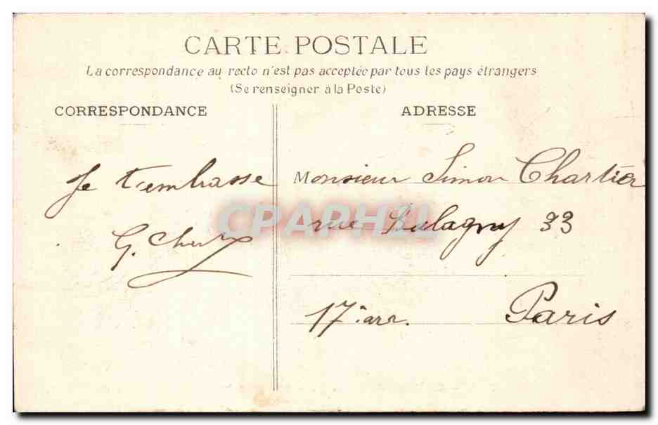 Château de YITRÉ — Le Châtelet et la Tour des Archives — Collection A. Waron, Saint-Brieuc — Rückseite