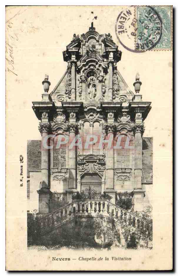 Antike Ansichtskarte Nevers Kapelle der Besuchung