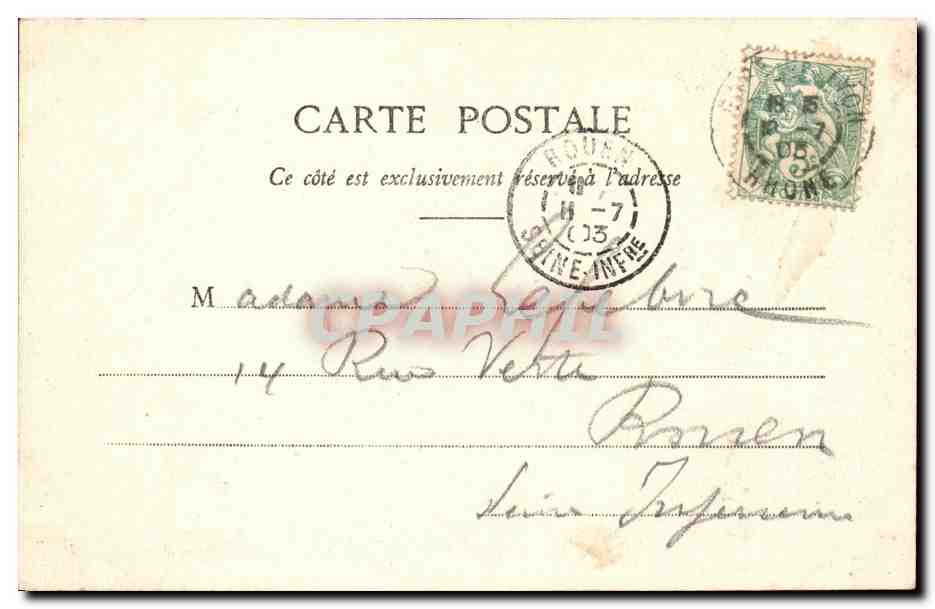 LYON - Hügel und Kirche von Fourvière — Antike Ansichtskarte n°8342, Verlag unbekannt — Rückseite