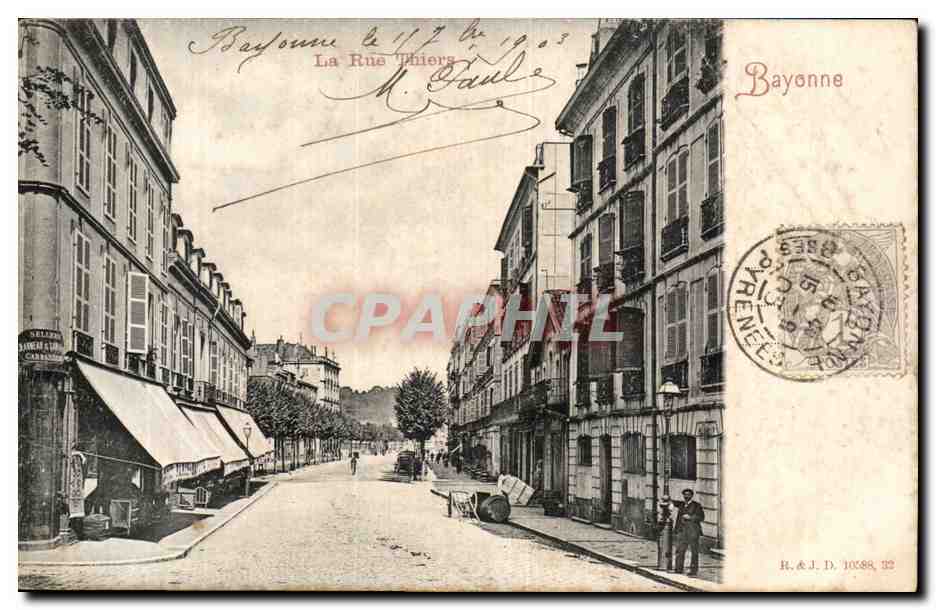 CPA Bayonne La rue Thier