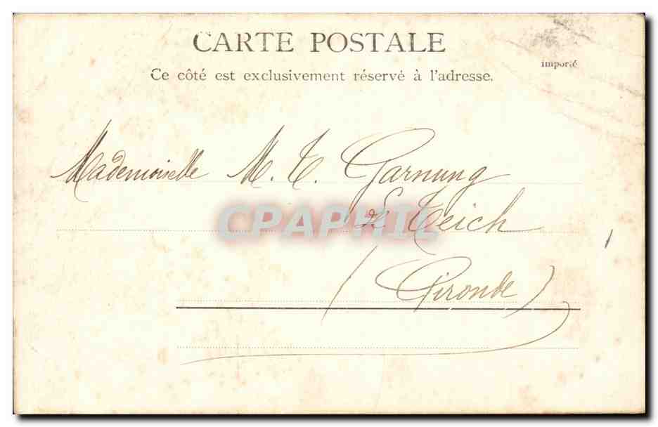 CPA Bayonne La rue Thier — Verso