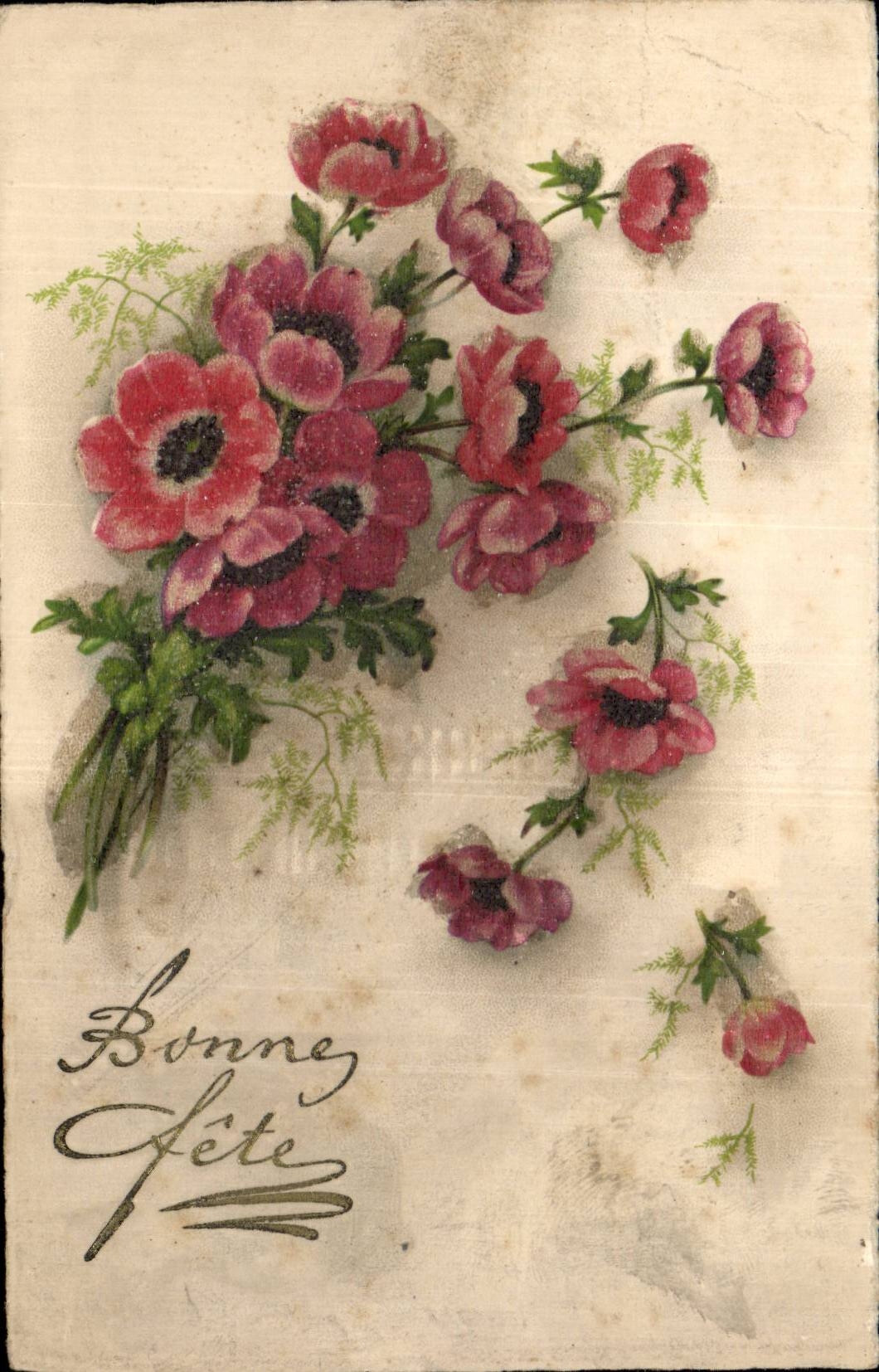 CPA Fantaisie Fleurs