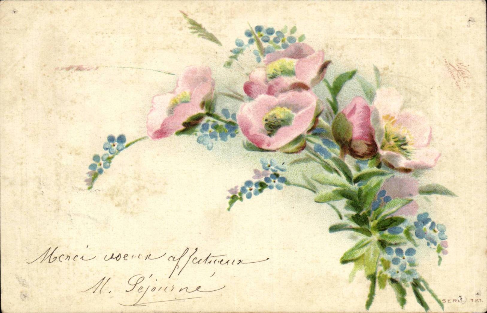 CPA Fantaisie Fleur
