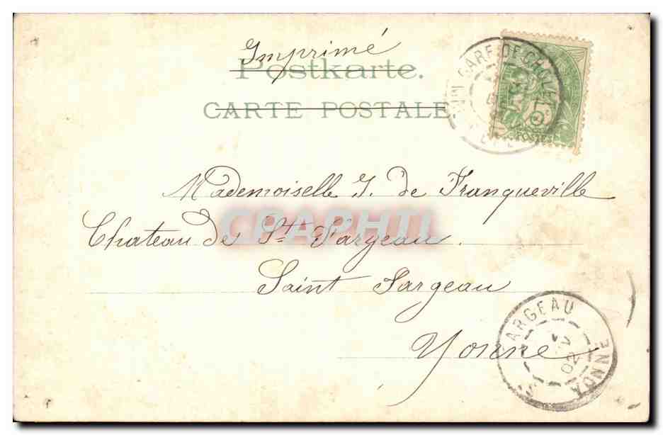 CPA Fantaisie Fleur — Verso