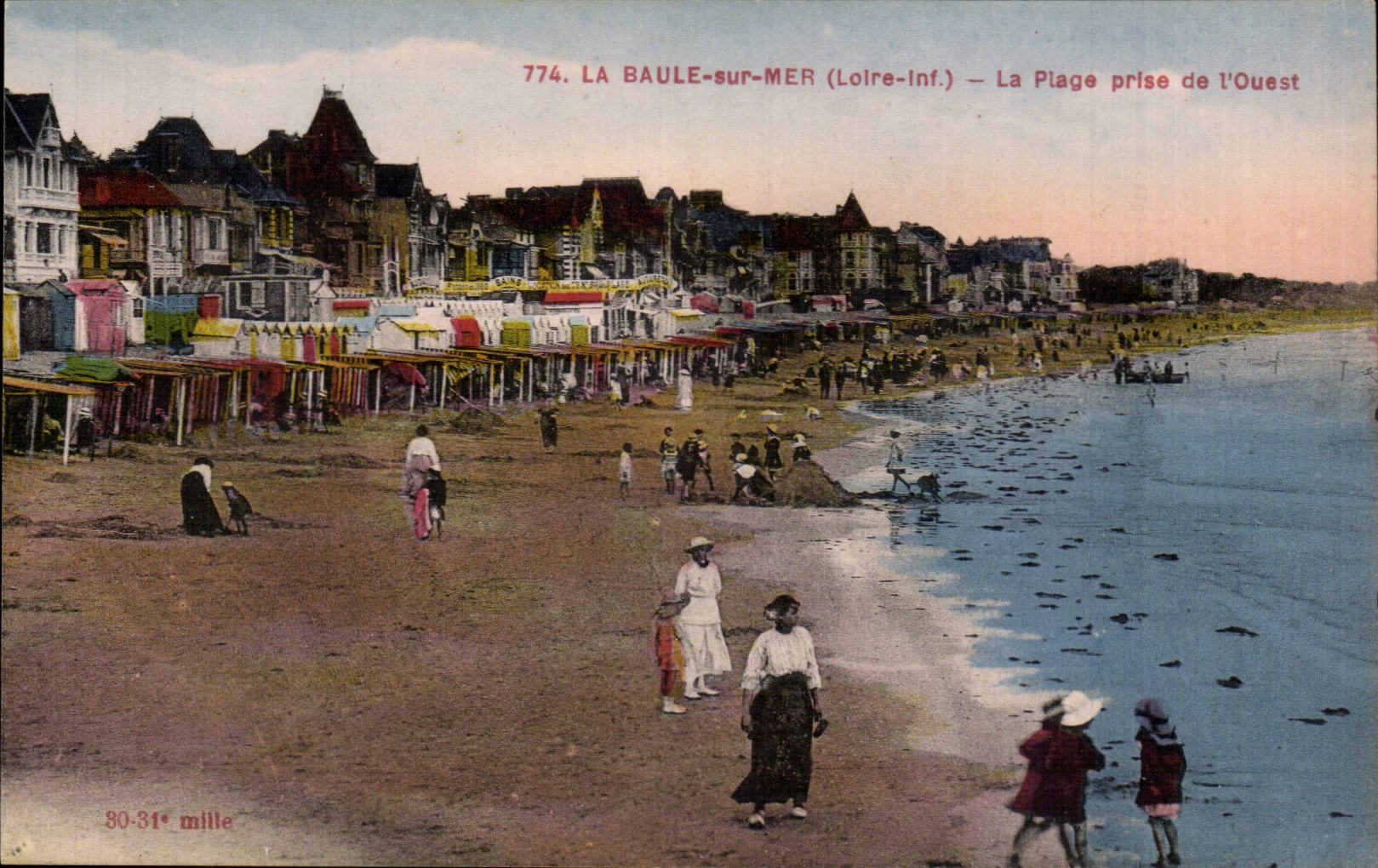 CPA la Baule sur Mer La plage prise de l'Ouest