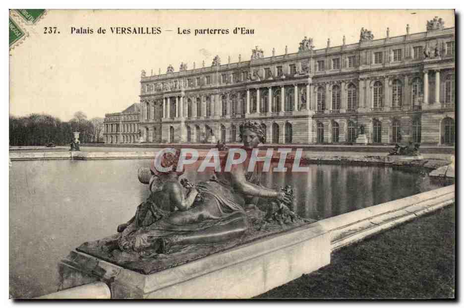 CPA Palais de Versailles Les parterres d'eau