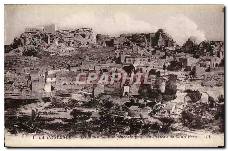 CPA Les Baux Vue generale prise du plateau de Costa Pera