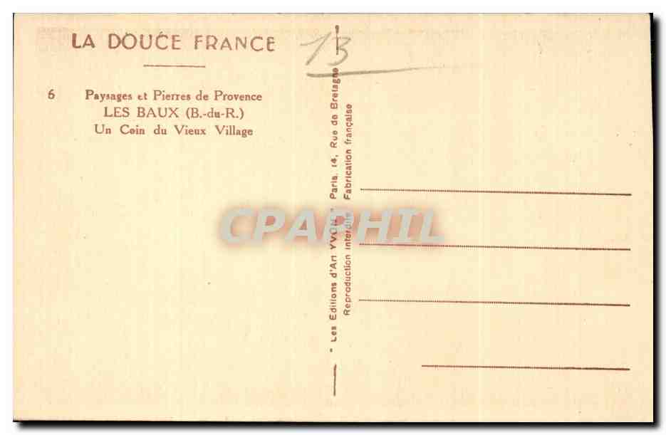 Un Coin du Vieux Village — Les Baux-du-Razès — Éditions d'An VVON — Achterkant