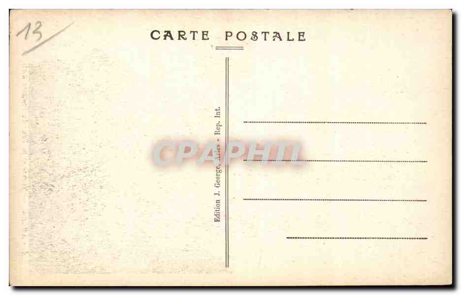 Arles — Niobée et la Tour du Théâtre Antique — Édition J. George, Arles, Int. Rep. — Rückseite
