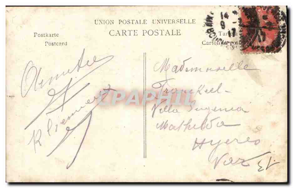 CPA Arles Arlesienne Folklore Costume Souvenir de provence — Verso