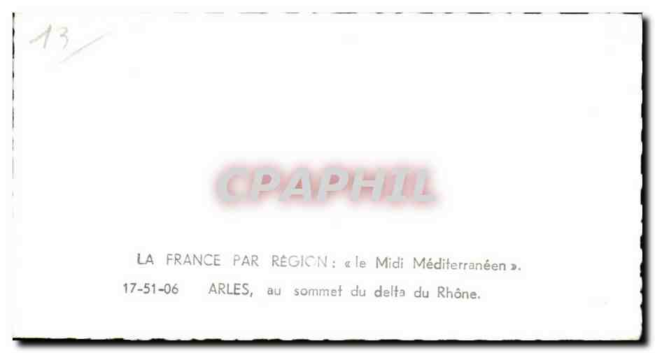 Arles CPA Au sommet du delta du Rhone — Verso
