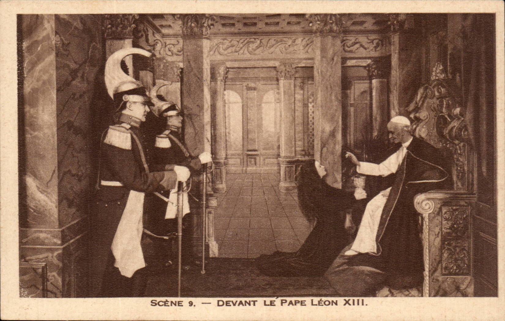 Devant le Pape Léon XIII — Scène 9 — Éditions J. Langlois, Paris