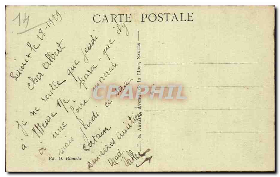 Lisieux CPA Rue Pau Mortain Manoir du Lys — Rückseite