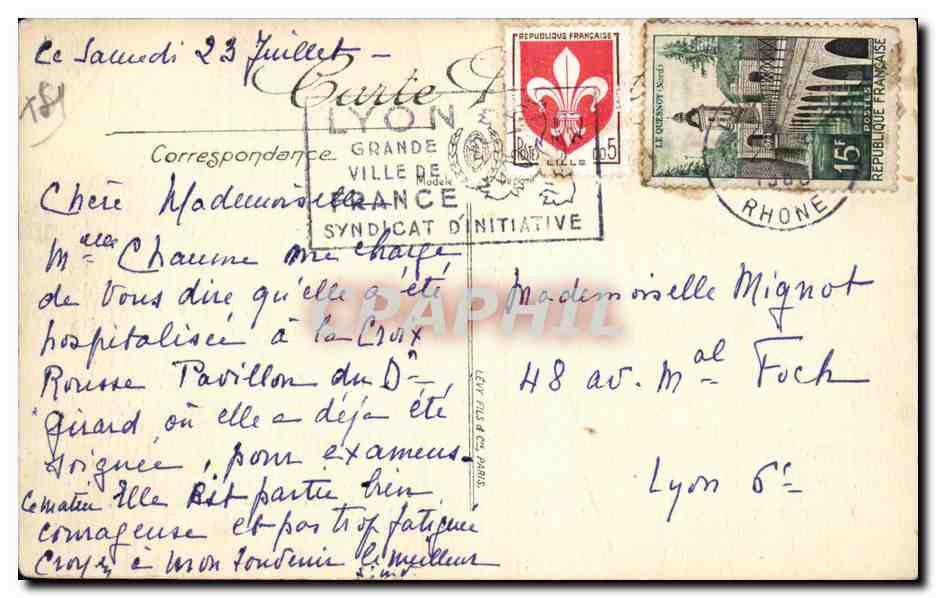 Listieux — La Place Thiers, la Cathédrale et la Poste, ancien Palais Épiscopal (XVIIIe s.) — Édition Artistique Albert Grente, Listieux — Back